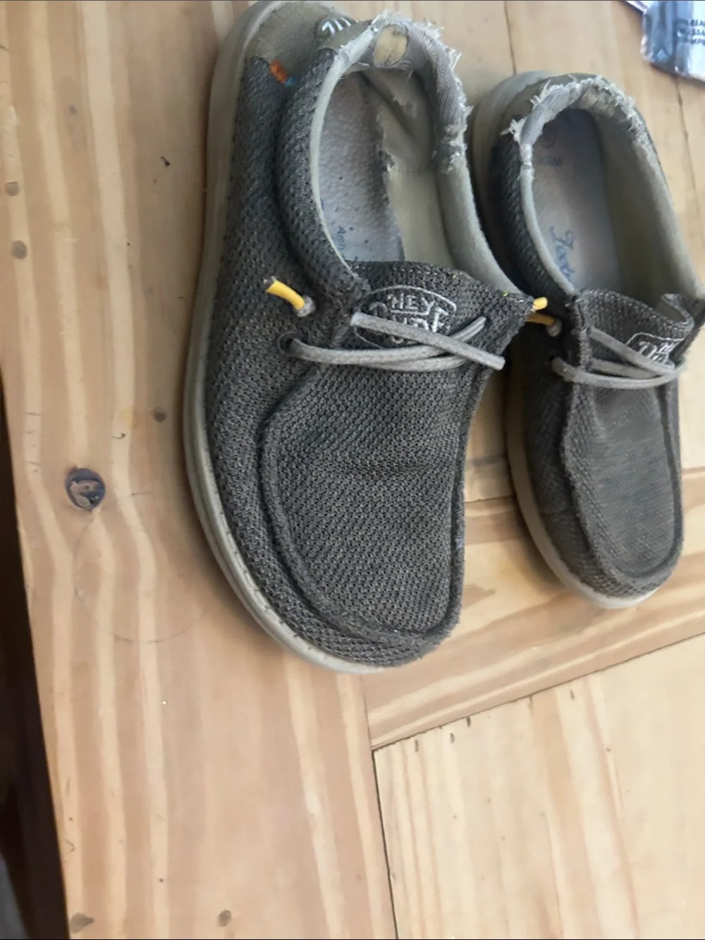 Hey Dude Olive Green Knit Slip-On Loafers